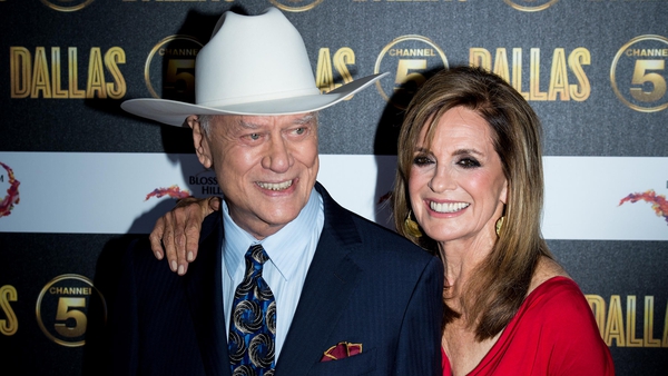 Larry Hagman and Linda Gray (pictured at the Dallas reboot launch party in London in August 2012) - 