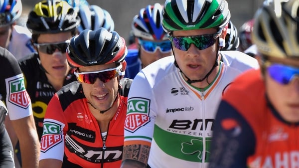 Roche (R) is supporting team leader Richie Porte's (L) bid to dethrone Froome