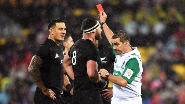 Sonny Bill Williams was red-carded in the second test against the Lions