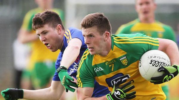 Donegal's Eoghan Ban Gallagher and Larry Moran of Longford