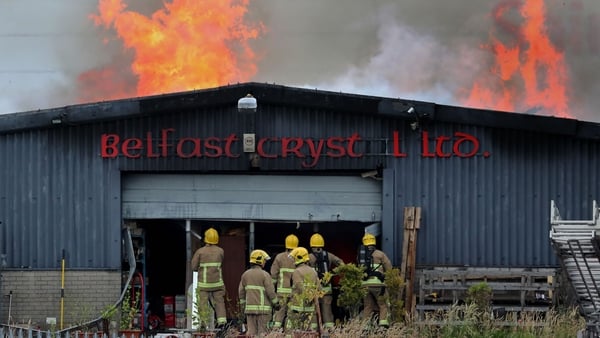 Firm at Kennedy Way industrial estate was engulfed in flames on Saturday night as 40 firefighters battled to save it