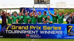 The Ireland team celebrate (pic: Rugby Europe Twitter)