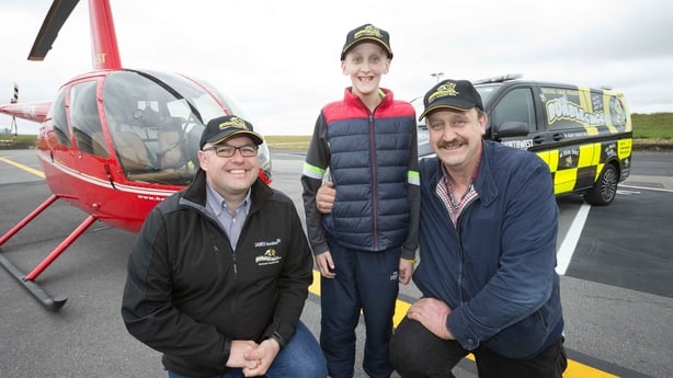 BUMBLEance's Tony Heffernan with Keith and David Gallagher. Pic: Eamon Ward
