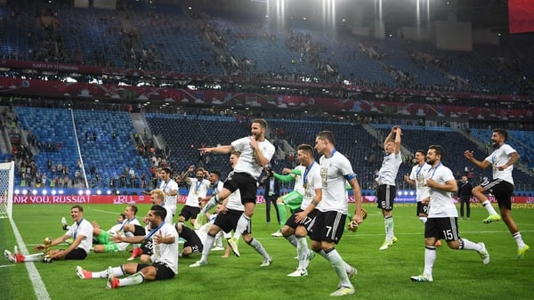 Germany celebrate their Confederations Cup triumph