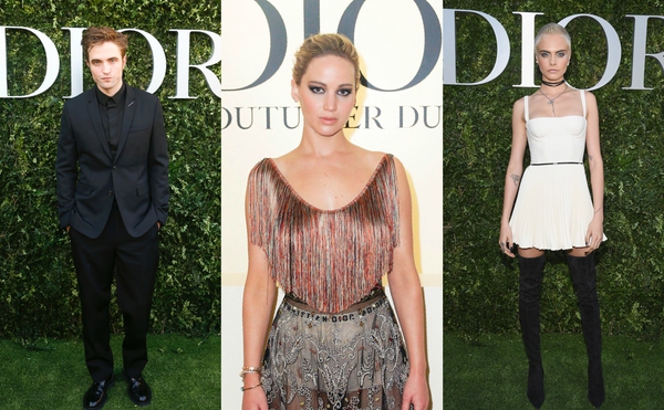 Robert Pattinson, Jennifer Lawrence and Cara Delevigne celebrate 70 years of Dior.