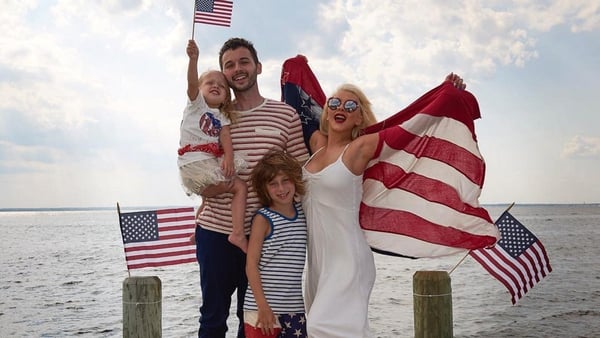 Christina Aguilera rings in the 4th of July with family - image via Instagram