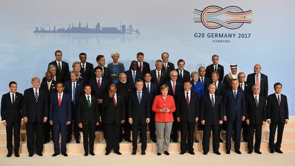 World leaders gather at the G20 summit in Hambury