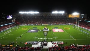 A view of Eden Park before the game