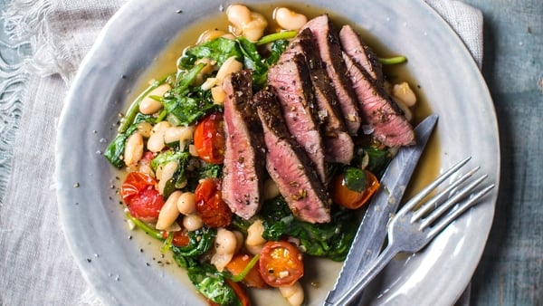 Donal Skehan's 5 min Lamb Steak & Quick Bean Stew