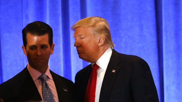 Donald Trump said his son had been transparent and innocent