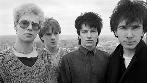 U2 pictured on the roof of the Cork Country Club Hotel, cira 1980. Picture: David Corio