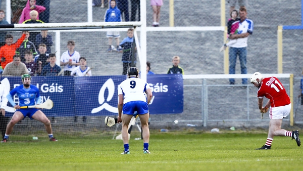 Cork's Declan Dalton strikes the match-winning penalty
