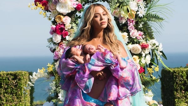 Beyoncé releases first image of twins Sir Carter and Rumi, image via Instagram