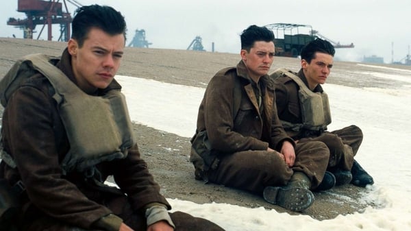 Harry Styles (left) and Fionn Whitehead (right) in Christopher Nolan's epic Dunkirk