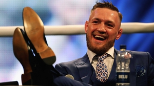 Conor McGregor at Friday night's press conference at the SSE Arena in London