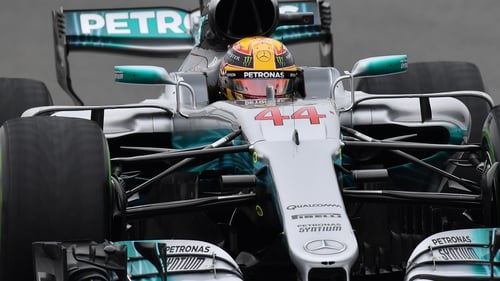 Lewis Hamilton starts the Japanese Grand Prix in pole position