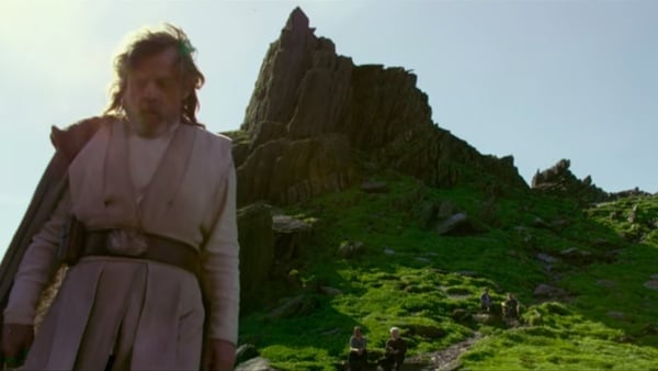 Mark Hamill co-stars alongside Ireland's natural beauty All screengrabs: Disney Lucasfilm