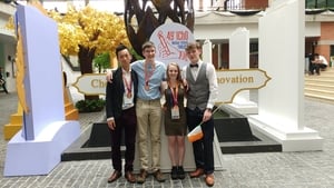 (L-R) Michael Hong, Diarmuid O'Donoghue, Alicia Huntley and Aaron Hannon at the 49th International Chemistry Olympiad in Thailand