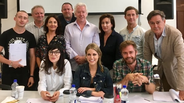 Cast of Striking Out at a read-through for the drama's second season