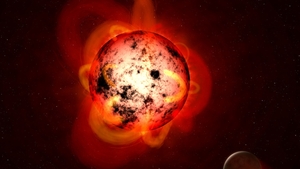 The red dwarf star at the centre of the mystery is Ross 128 (Pic: NASA - artist's impression)