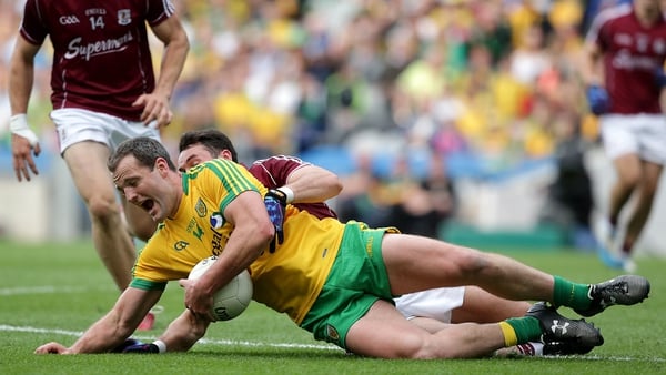 Michael Murphy in action against Galway in 2015, the last Championship meeting between the two teams.