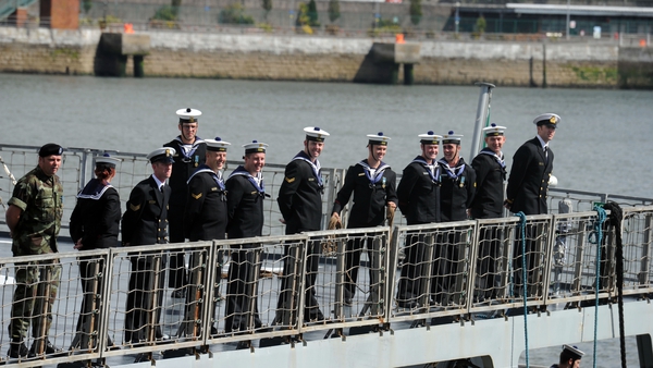 The crew of 72 had departed from the naval base at Haulbowline, Co Cork, on 23 May
