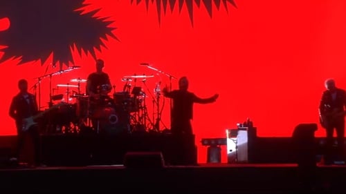 U2 under a blood red screen at Croke Park