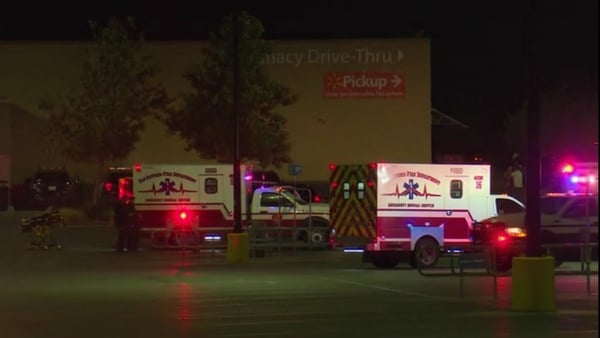 Ambulances attend the scene in San Antonio
