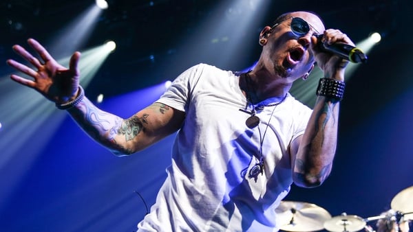 Chester Bennington performing with his band Linkin Park in Los Angeles on May 22 last