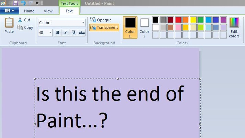 Microsoft Paint looks set to be airbrushed away