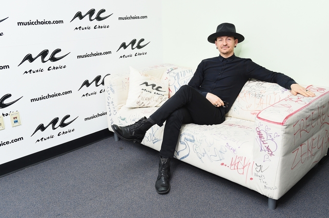 Chester visited the Music Choice Studios in February of this year in New York City.