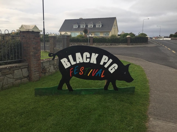 Sign for Black Pig Festival