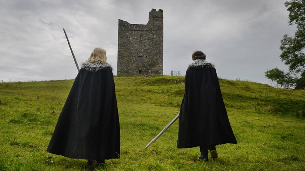 Game of Thrones fans walk towards Audleys Castle in Belfast