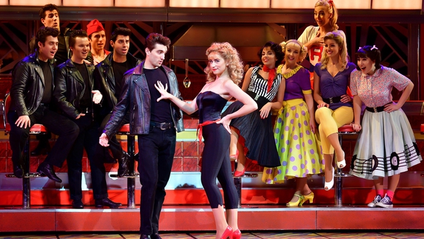 The Wanted's Tom Parker as Danny Zuko and Danielle Hope as Sandy in Grease