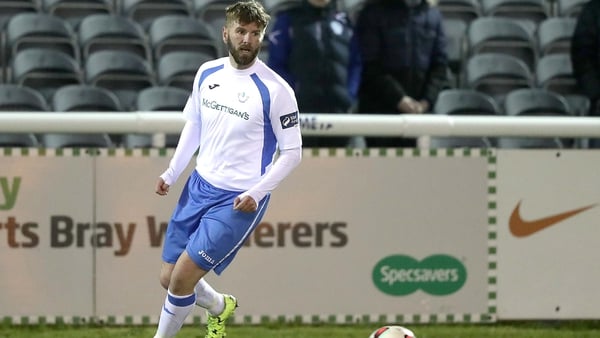 Paddy McCourt was sent off for the home side against Galway United