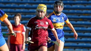 Galway's Siobhan McGrath evades the challenge of Tipperary's Ciannait Walsh