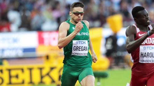Gregan in action in the 400m semi-finals