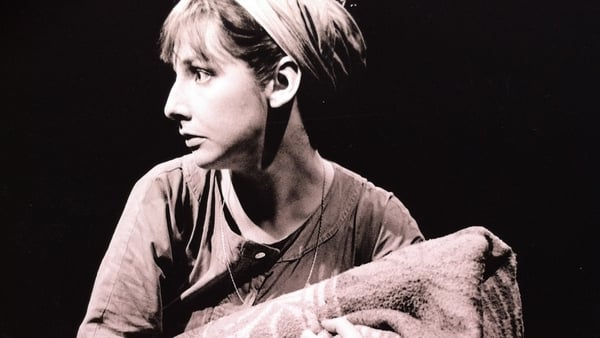Pauline McLynn in The Caucasian Chalk Circle by Bertolt Brecht. Directed by Declan Hughes, Designed by Lynne Parker and first presented at Project Arts Centre as part of Dublin Theatre Festival in 1985.
Photo: Amelia Stein