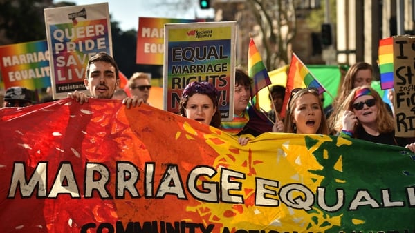 Supporters of same sex marriage marched in Sydney on 6 August