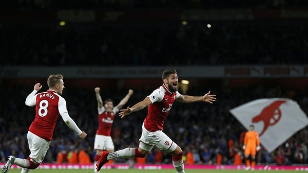 Olivier Giroud headed home the winner with five minutes left