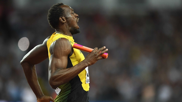Bolt pulled up on his anchor leg of the 4x100 metres