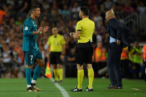 Cristiano Ronaldo sent-off for diving two minutes after scoring as