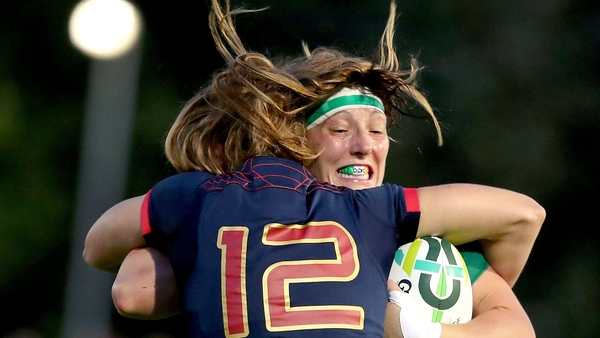 Lindsay Peat is tackled during a trying encounter