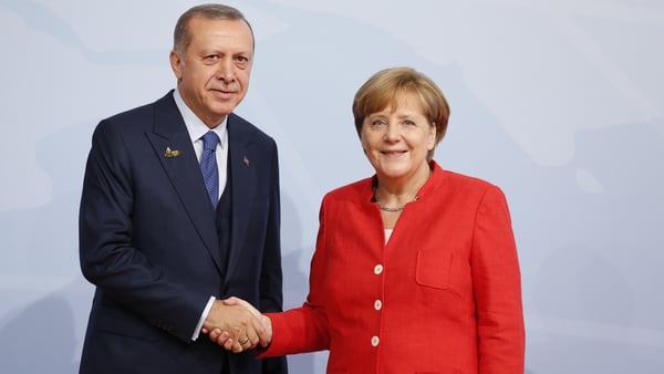 Recep Erdogan and Angela Merkel met at the G20 summit in Hamburg in July