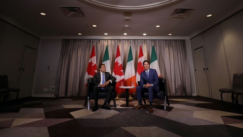 Leo Varadkar yesterday held talks with Canadian Prime Minister Justin Trudeau