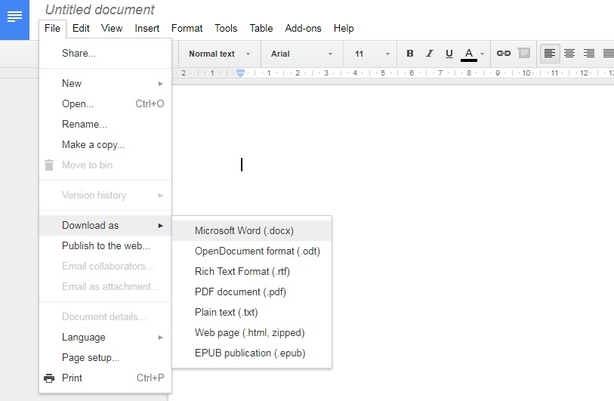 Google Docs saving