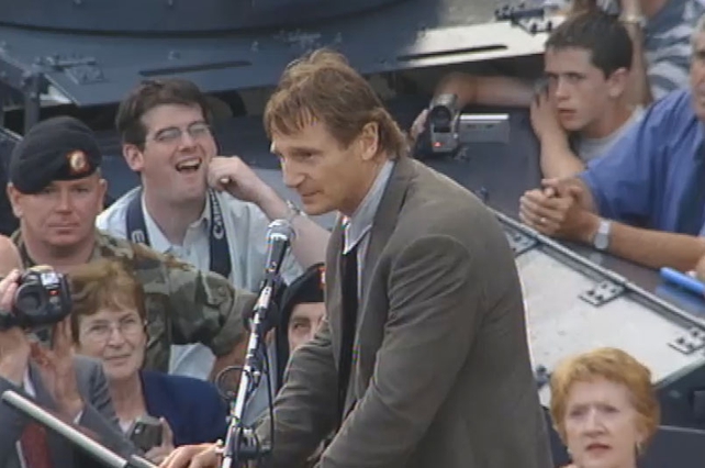 Liam Neeson at Unveiling of Michael Collins Statue (2002)