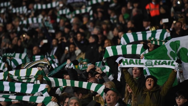 Celtic fans in full cry during last November's meeting with Barcelona