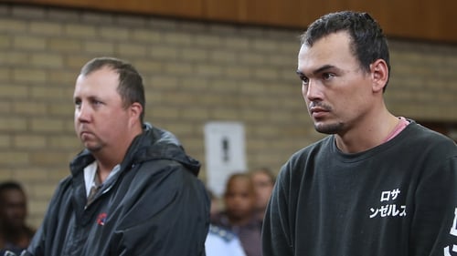 Theo Jackson (L) and Willem Oosthuizen (R) were also found guilty of kidnapping