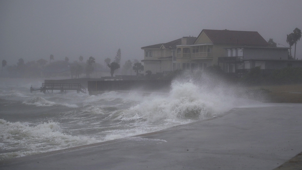 Strong winds buffet waves as Hurricane Harvey approaches Corpus Christi